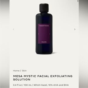 Twenty Nine Palms | Mesa Mystic Facial Exfoliating Solution | $60 | NEW